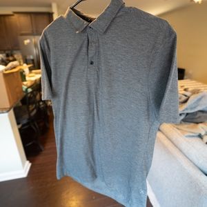 Mens Lululemon Evolution Polo in Grey sz L